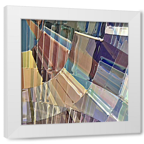 Lyricism D White Modern Wood Framed Art Print by Manlove, David