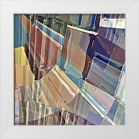 Lyricism D White Modern Wood Framed Art Print by Manlove, David