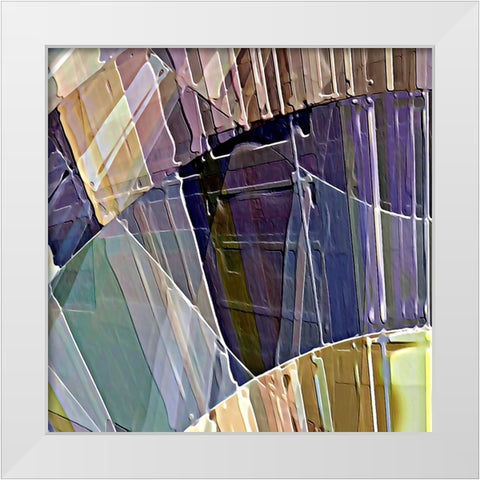 Lyricism E White Modern Wood Framed Art Print by Manlove, David
