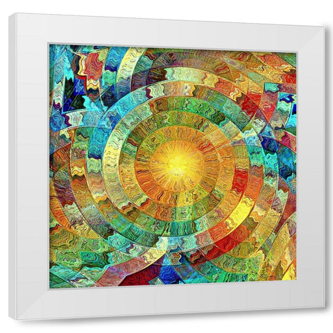 Spectral Sun White Modern Wood Framed Art Print by Manlove, David