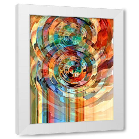 Rose Pop White Modern Wood Framed Art Print by Manlove, David