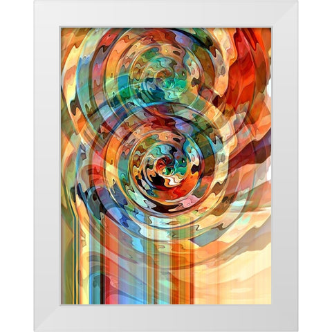 Rose Pop White Modern Wood Framed Art Print by Manlove, David