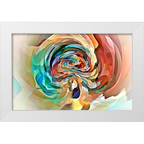 The Rose Tunnel White Modern Wood Framed Art Print by Manlove, David