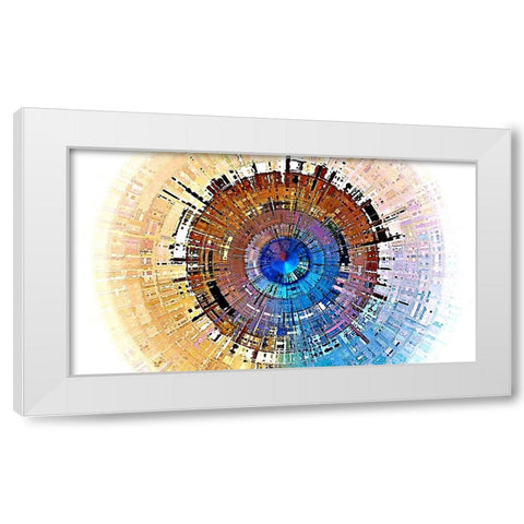 Final Fusion 2 White Modern Wood Framed Art Print by Manlove, David