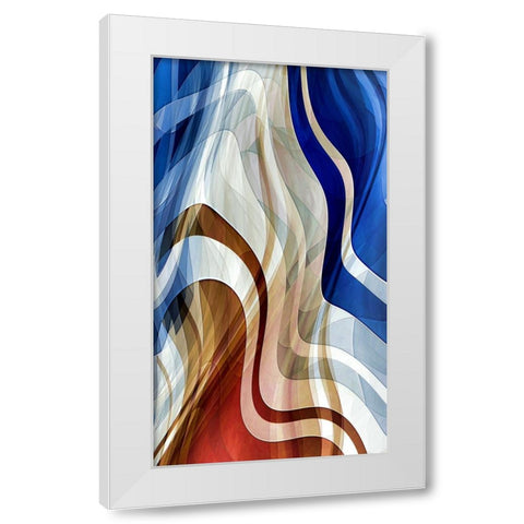 Liquid Wind White Modern Wood Framed Art Print by Manlove, David