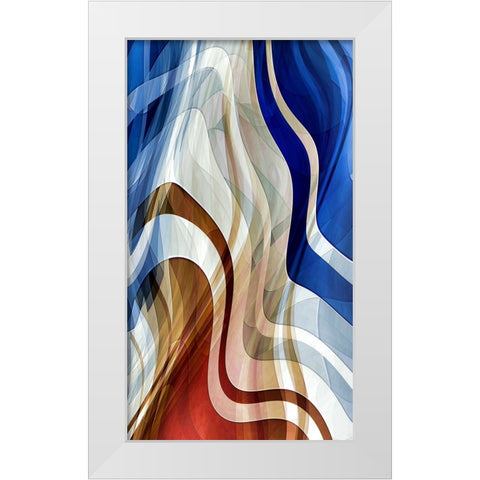 Liquid Wind White Modern Wood Framed Art Print by Manlove, David