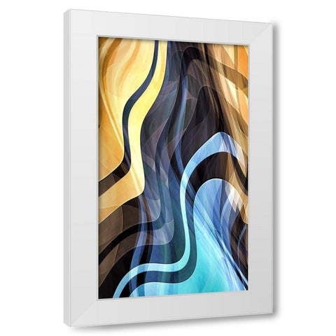 Vaporizing Gold White Modern Wood Framed Art Print by Manlove, David