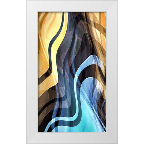 Vaporizing Gold White Modern Wood Framed Art Print by Manlove, David