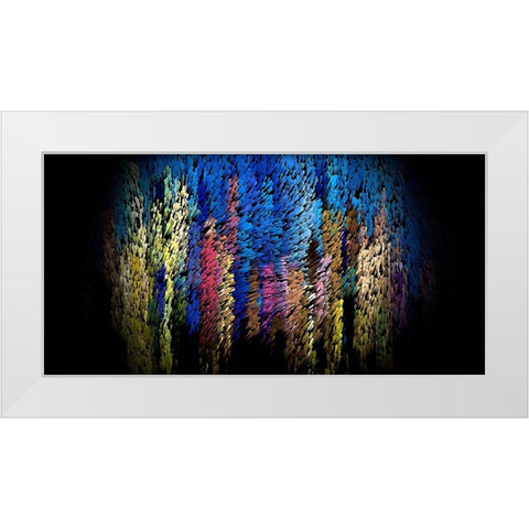 Out of the Darkness White Modern Wood Framed Art Print by Manlove, David