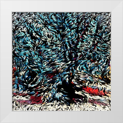 Wintery Bliss White Modern Wood Framed Art Print by Manlove, David