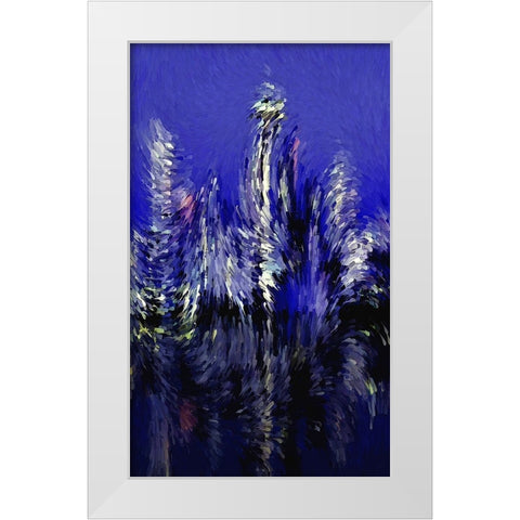 Seattle Nights White Modern Wood Framed Art Print by Manlove, David