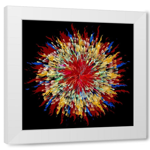 Feather Duster White Modern Wood Framed Art Print by Manlove, David