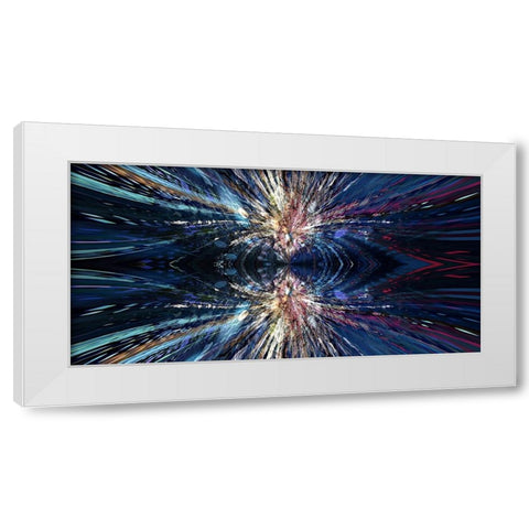 A Space Odyssey White Modern Wood Framed Art Print by Manlove, David