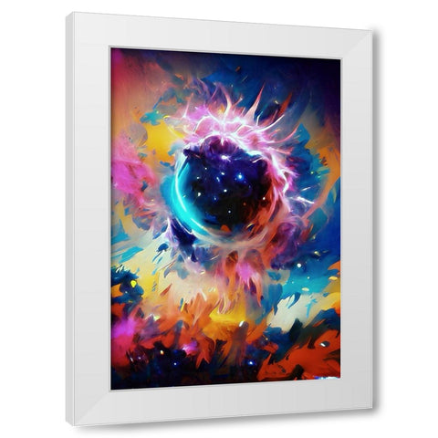 Black Sun White Modern Wood Framed Art Print by Manlove, David