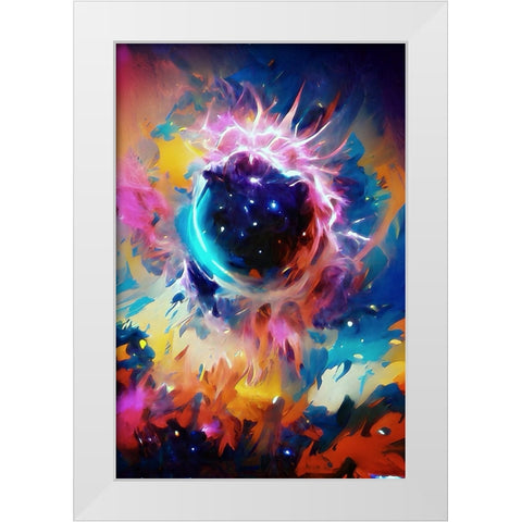 Black Sun White Modern Wood Framed Art Print by Manlove, David