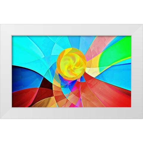 Sun 01032022 White Modern Wood Framed Art Print by Manlove, David