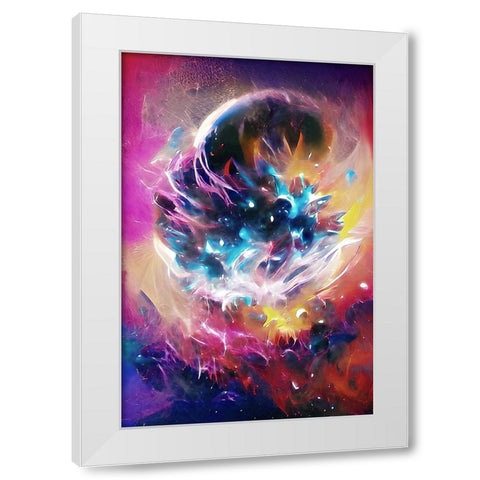The Merger White Modern Wood Framed Art Print by Manlove, David
