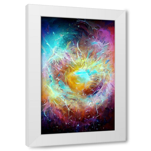 Ai Astronomy 1 White Modern Wood Framed Art Print by Manlove, David