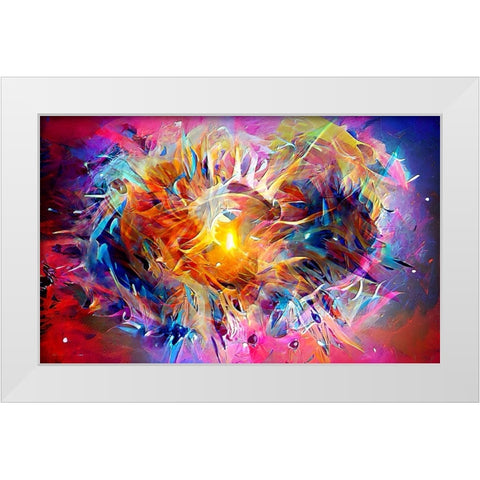 Ai Astronomy 2 White Modern Wood Framed Art Print by Manlove, David