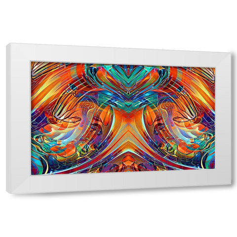 Glass Blower 3 White Modern Wood Framed Art Print by Manlove, David