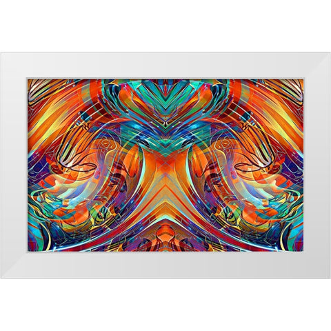 Glass Blower 3 White Modern Wood Framed Art Print by Manlove, David