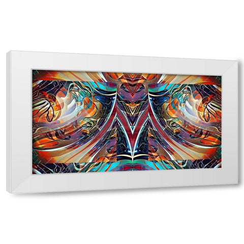 M2 White Modern Wood Framed Art Print by Manlove, David