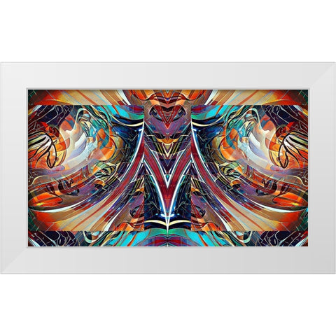 M2 White Modern Wood Framed Art Print by Manlove, David