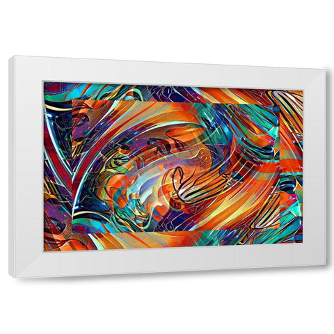 Musical Glass and Musical Glass 3 White Modern Wood Framed Art Print by Manlove, David