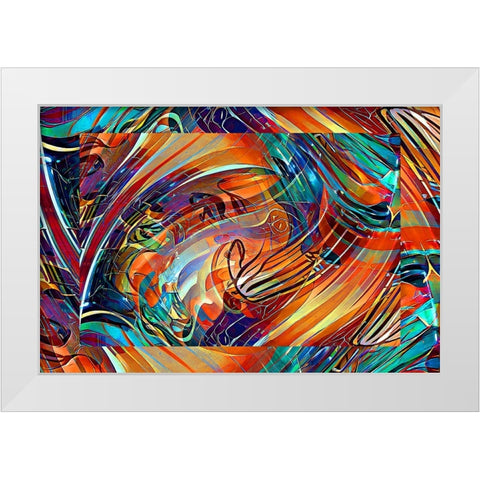 Musical Glass and Musical Glass 3 White Modern Wood Framed Art Print by Manlove, David
