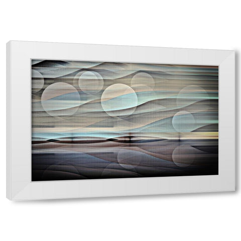 Alien Horizon R White Modern Wood Framed Art Print by Manlove, David
