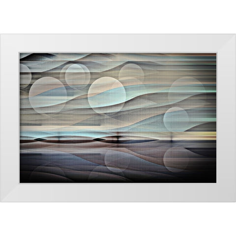 Alien Horizon R White Modern Wood Framed Art Print by Manlove, David