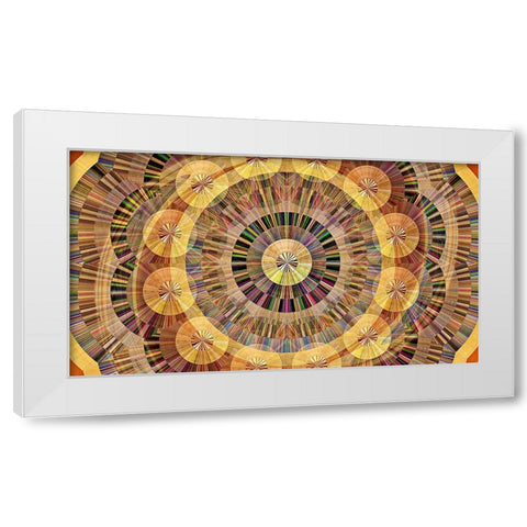 Round Table Revolver White Modern Wood Framed Art Print by Manlove, David