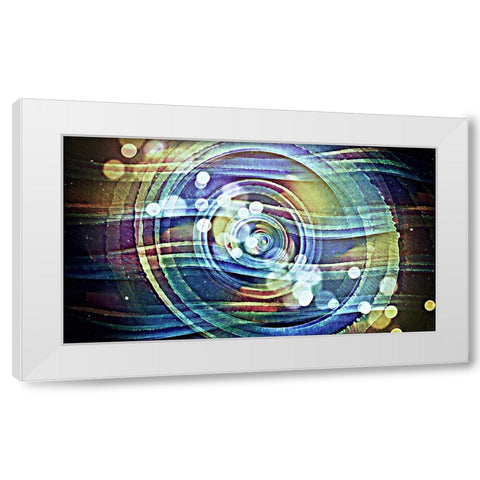 Aurora Oil Nebula 3 White Modern Wood Framed Art Print by Manlove, David