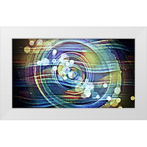 Aurora Oil Nebula 3 White Modern Wood Framed Art Print by Manlove, David
