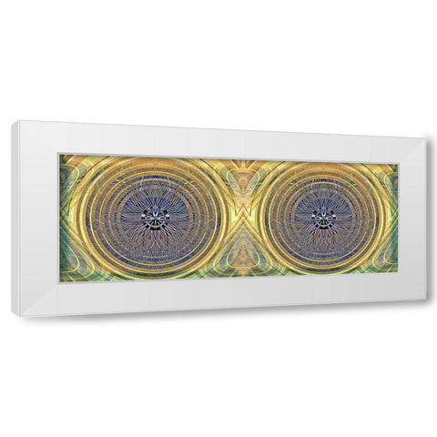 Binary Radial White Modern Wood Framed Art Print by Manlove, David