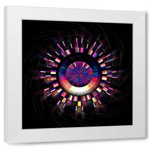 Bronze Electric 3 White Modern Wood Framed Art Print by Manlove, David