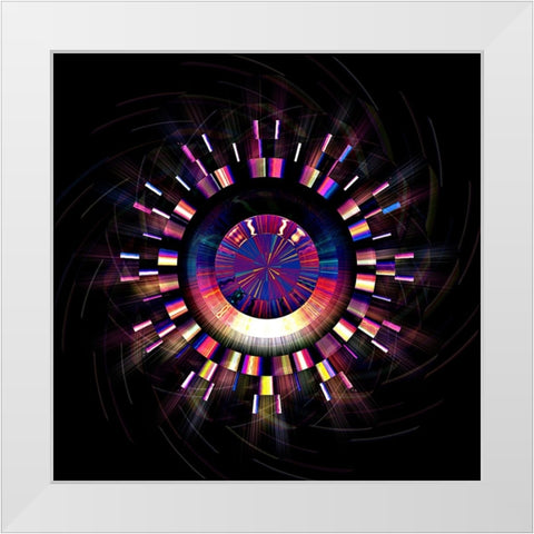 Bronze Electric 3 White Modern Wood Framed Art Print by Manlove, David