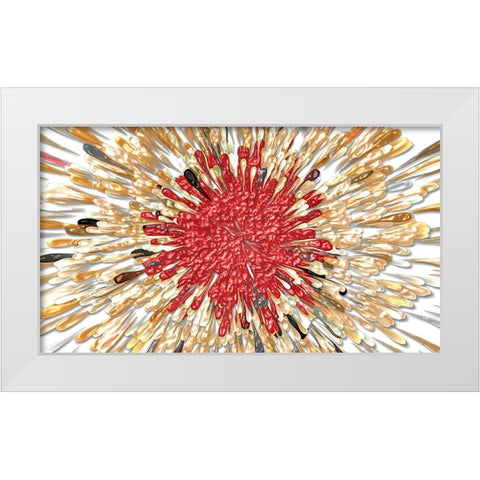Cardinal Splash 3e White Modern Wood Framed Art Print by Manlove, David