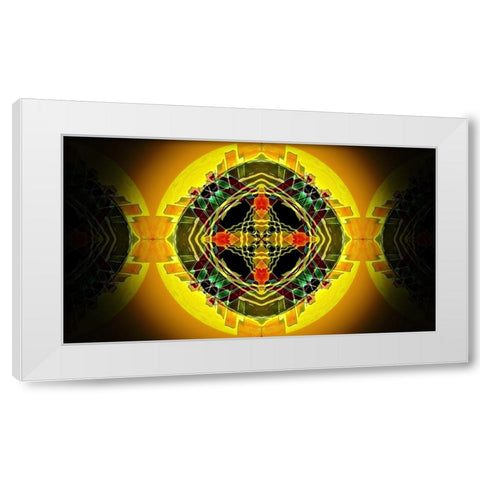 Circle of Fire 2 White Modern Wood Framed Art Print by Manlove, David