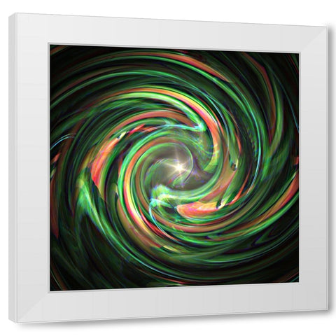 Firefly 2 White Modern Wood Framed Art Print by Manlove, David