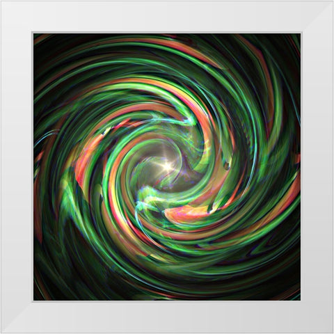 Firefly 2 White Modern Wood Framed Art Print by Manlove, David