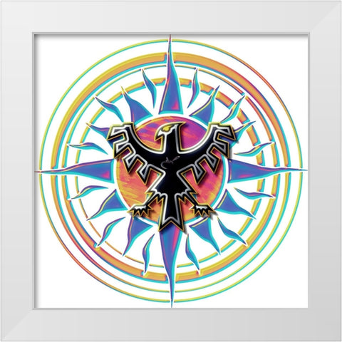 Phoenix Sun White Modern Wood Framed Art Print by Manlove, David