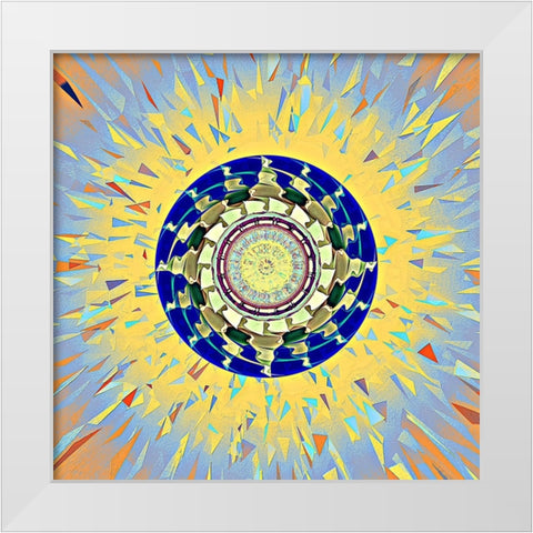 Sun Spots 5a White Modern Wood Framed Art Print by Manlove, David