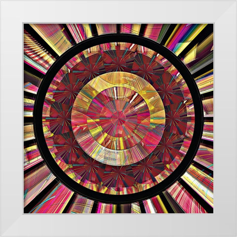 Pearl Electric Half-Hour Clock 2 White Modern Wood Framed Art Print by Manlove, David