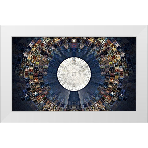 The Orb White Modern Wood Framed Art Print by Manlove, David
