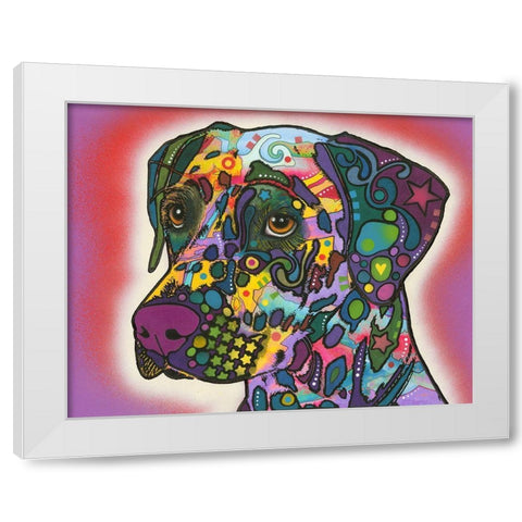 Dalmatian White Modern Wood Framed Art Print by Dean Russo Collection