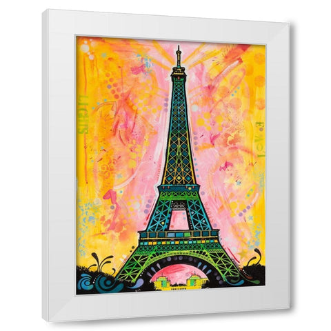 Eiffel ALI White Modern Wood Framed Art Print by Dean Russo Collection