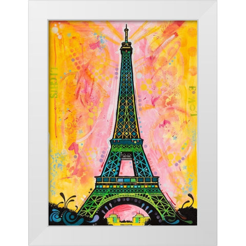 Eiffel ALI White Modern Wood Framed Art Print by Dean Russo Collection