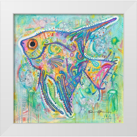 Angel White Modern Wood Framed Art Print by Dean Russo Collection