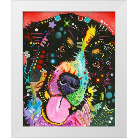 Saint White Modern Wood Framed Art Print by Dean Russo Collection